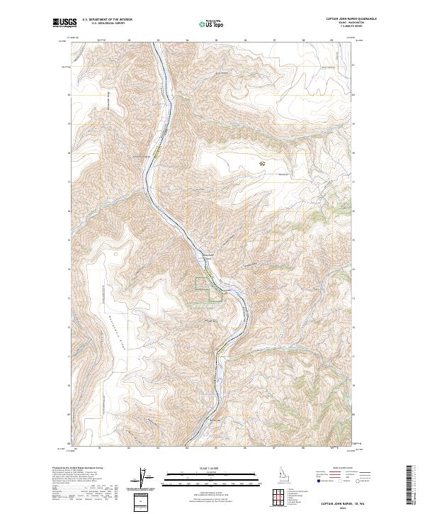 USGS Topographic Map – Captain John Rapids