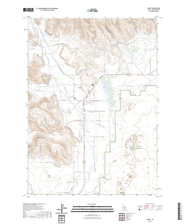 USGS Topographic Map – Carey