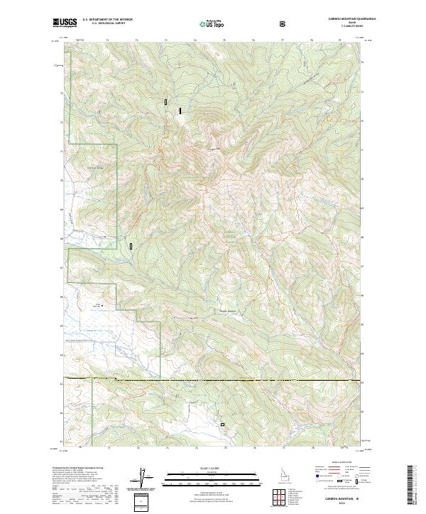 USGS Topographic Map – Caribou Mountain