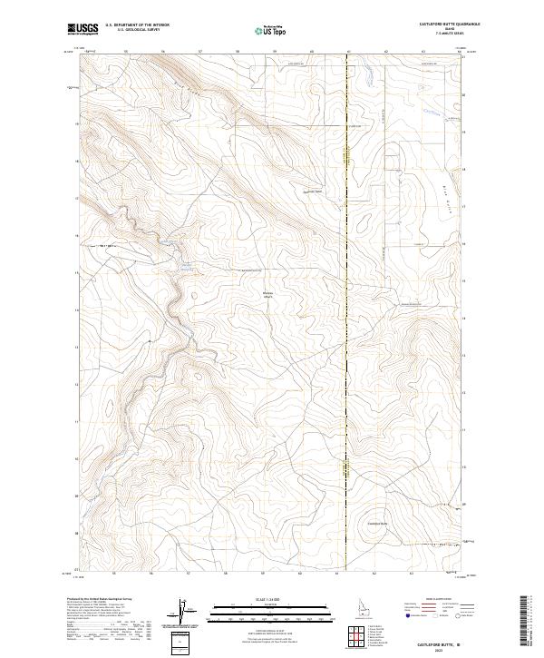 USGS Topographic Map – Castleford Butte