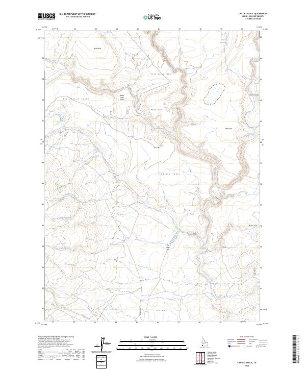 USGS Topographic Map – Castro Table