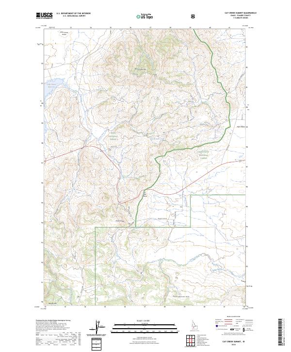 USGS Topographic Map – Cat Creek Summit