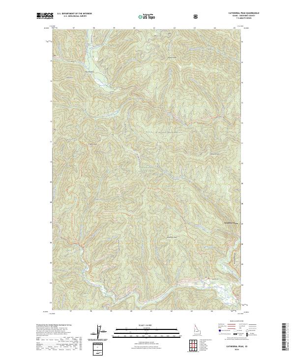 USGS Topographic Map – Cathedral Peak