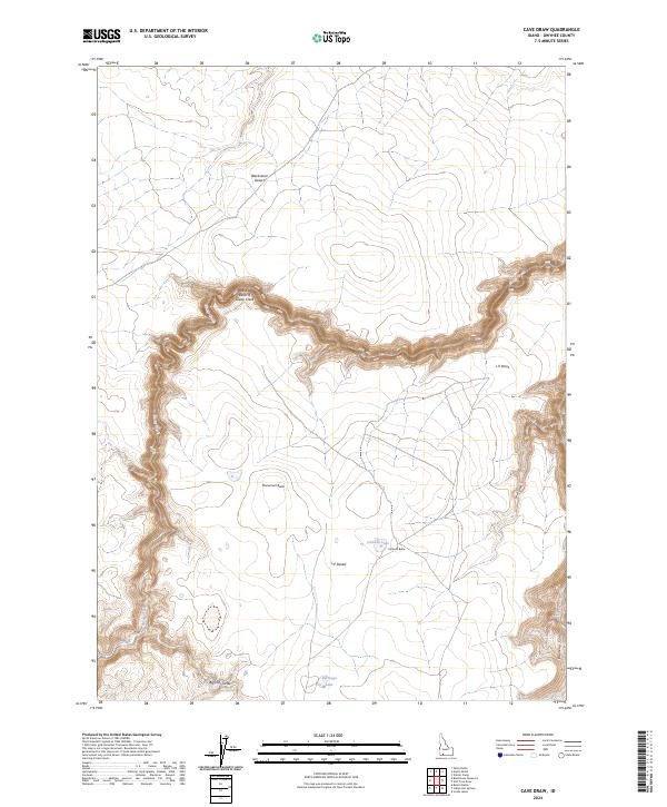 USGS Topographic Map – Cave Draw