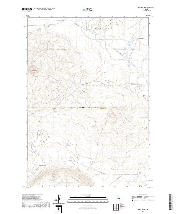 USGS Topographic Map – Cedar Butte