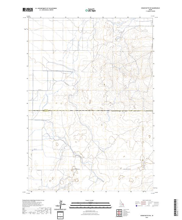 USGS Topographic Map – Cedar Butte SW