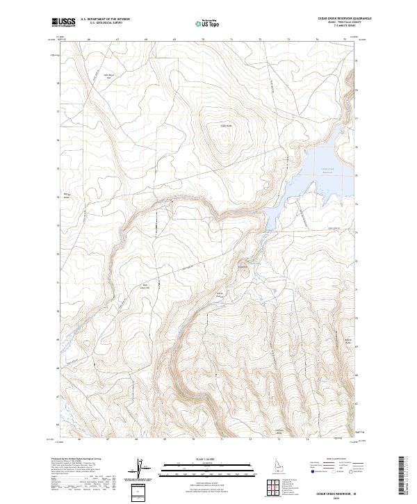 USGS Topographic Map – Cedar Creek Reservoir