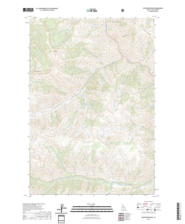 USGS Topographic Map – Center Mountain