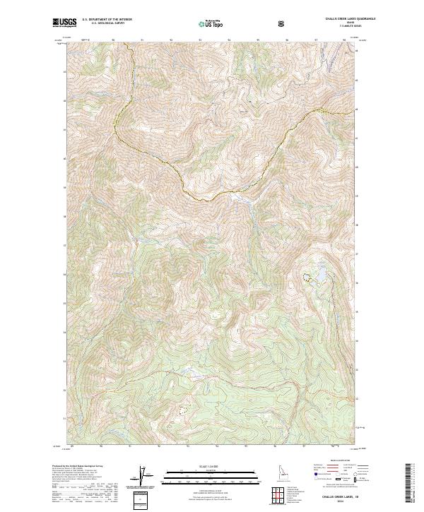 USGS Topographic Map – Challis Creek Lakes