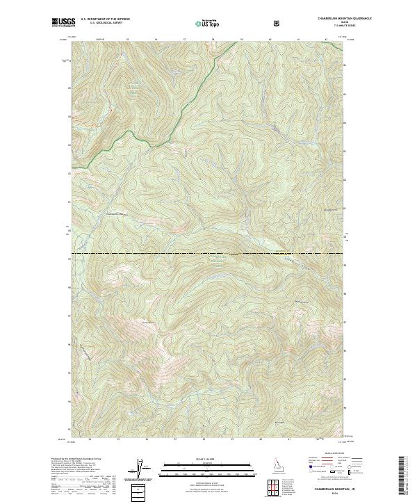 USGS Topographic Map – Chamberlain Mountain