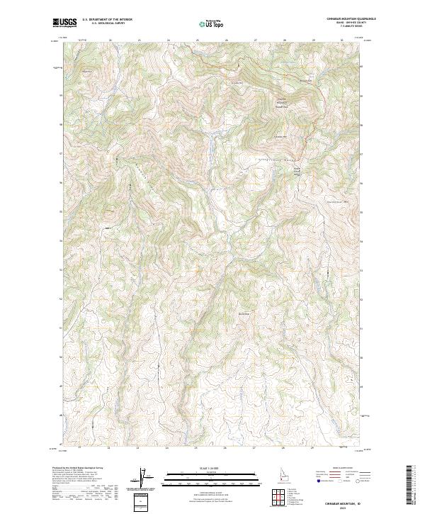 USGS Topographic Map – Cinnabar Mountain