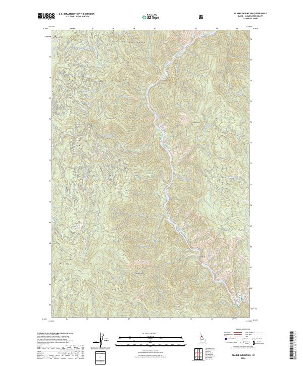 USGS Topographic Map – Clarke Mountain