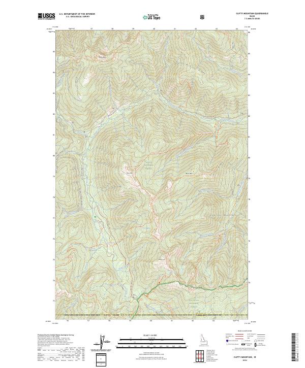 USGS Topographic Map – Clifty Mountain