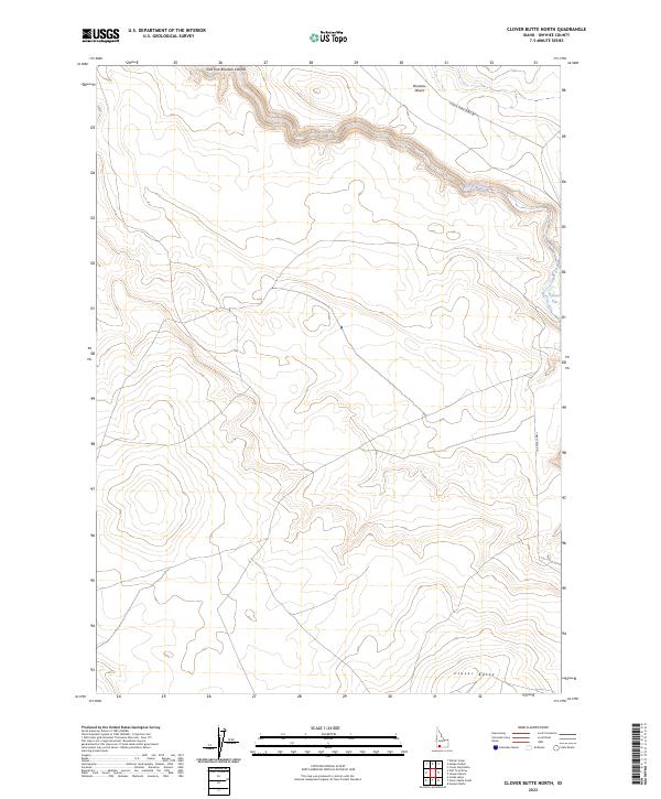 USGS Topographic Map – Clover Butte North