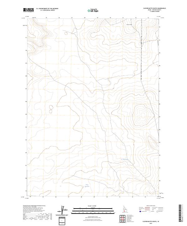 USGS Topographic Map – Clover Butte South