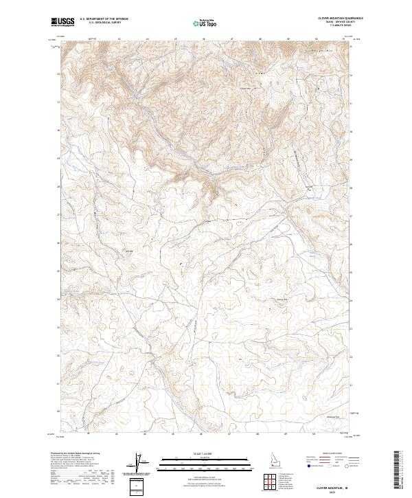 USGS Topographic Map – Clover Mountain