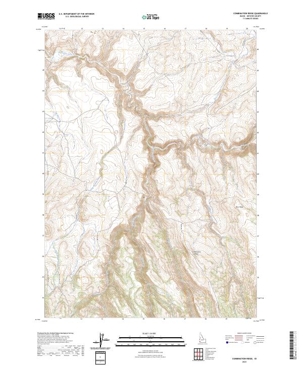 USGS Topographic Map – Combination Ridge