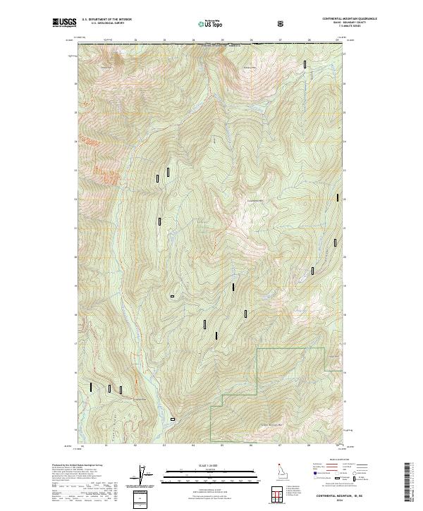 USGS Topographic Map – Continental Mountain