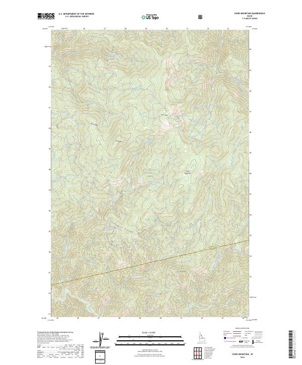 USGS Topographic Map – Cook Mountain