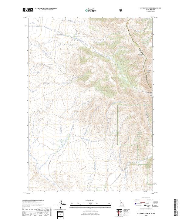 USGS Topographic Map – Cottonwood Creek