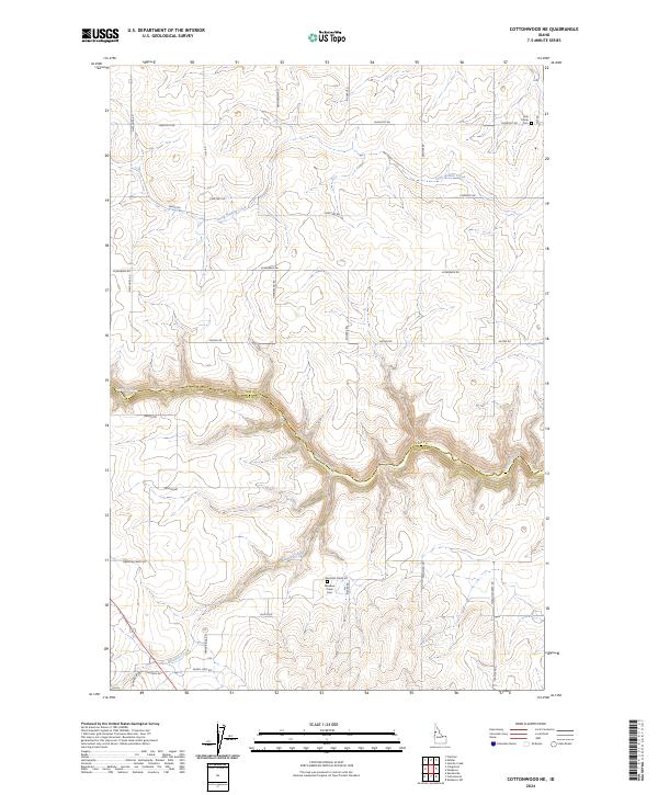 USGS Topographic Map – Cottonwood NE