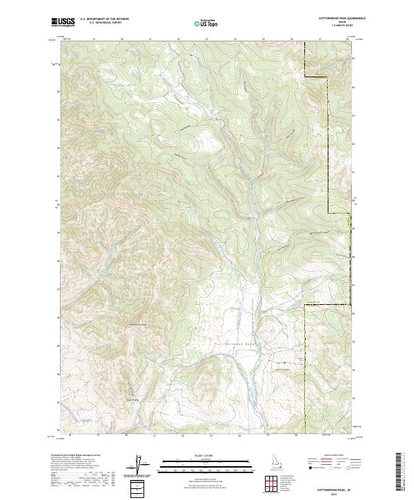 USGS Topographic Map – Cottonwood Peak