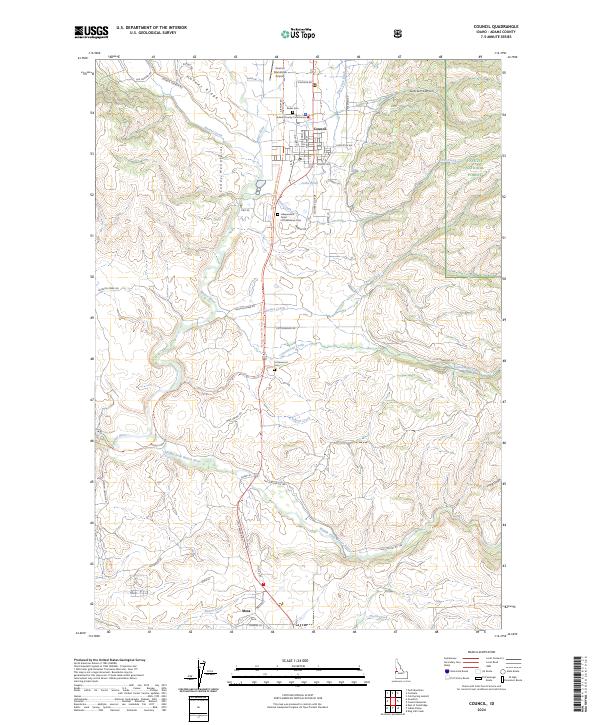 USGS Topographic Map – Council