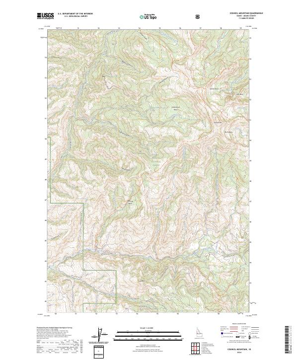 USGS Topographic Map – Council Mountain