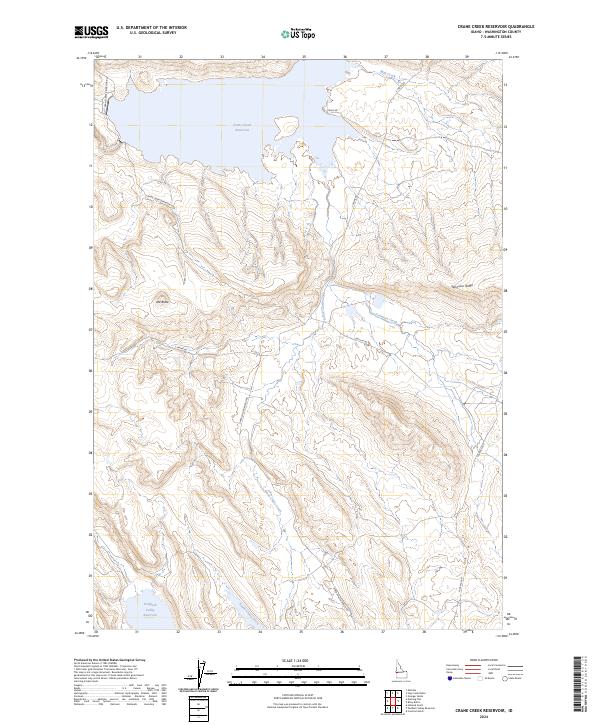 USGS Topographic Map – Crane Creek Reservoir