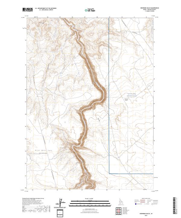 USGS Topographic Map – Crowbar Gulch
