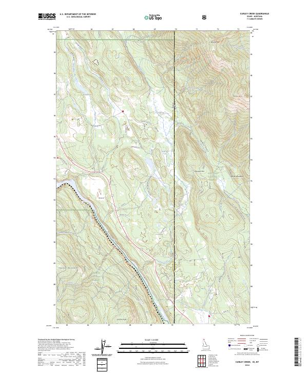 USGS Topographic Map – Curley Creek