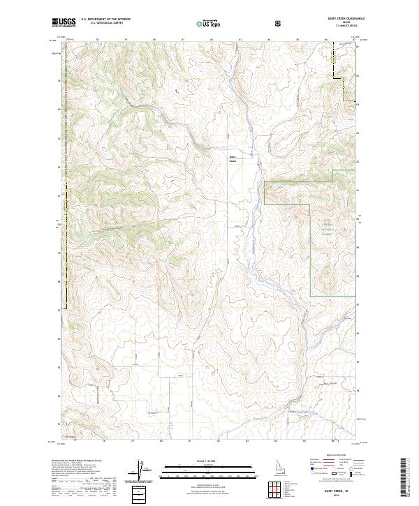 USGS Topographic Map – Dairy Creek