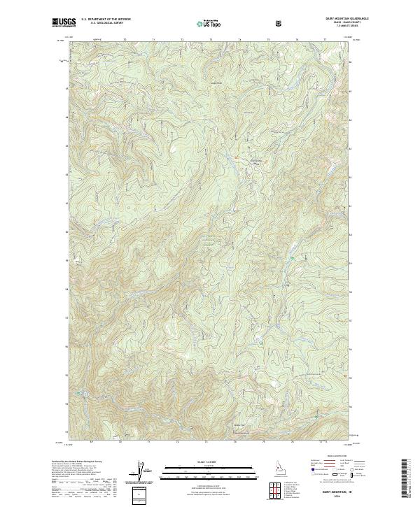 USGS Topographic Map – Dairy Mountain