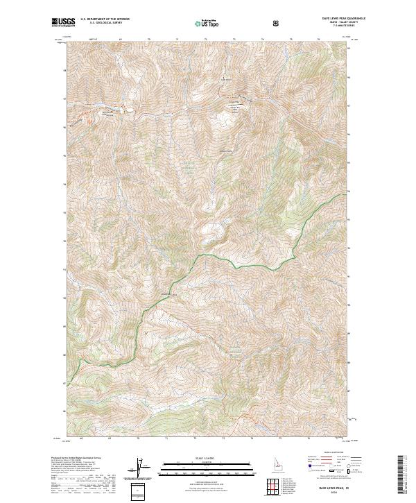 USGS Topographic Map – Dave Lewis Peak