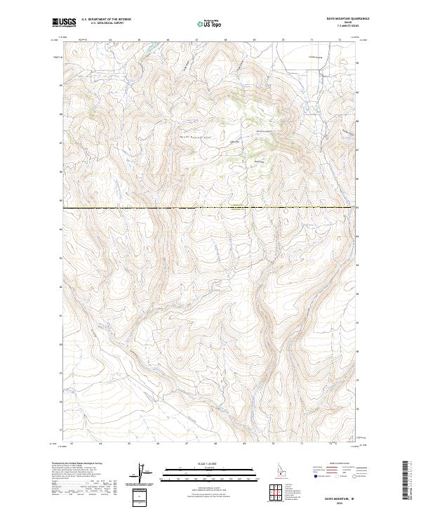 USGS Topographic Map – Davis Mountain