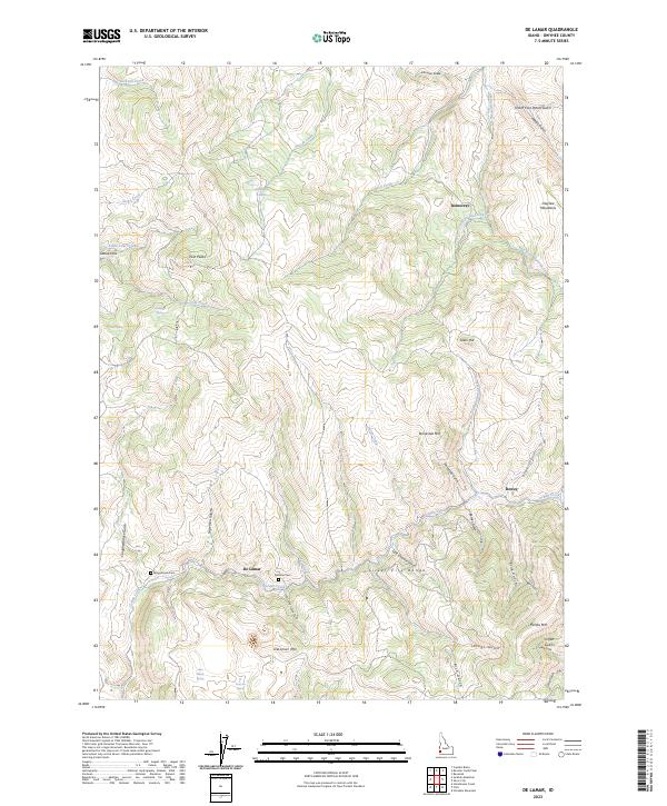 USGS Topographic Map – De Lamar