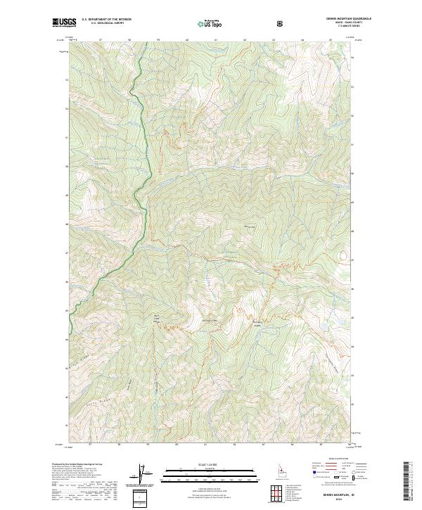 USGS Topographic Map – Dennis Mountain