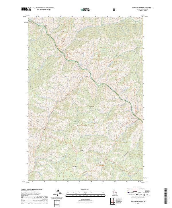 USGS Topographic Map – Devils Teeth Rapids