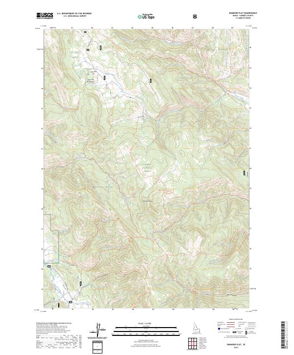 USGS Topographic Map – Diamond Flat