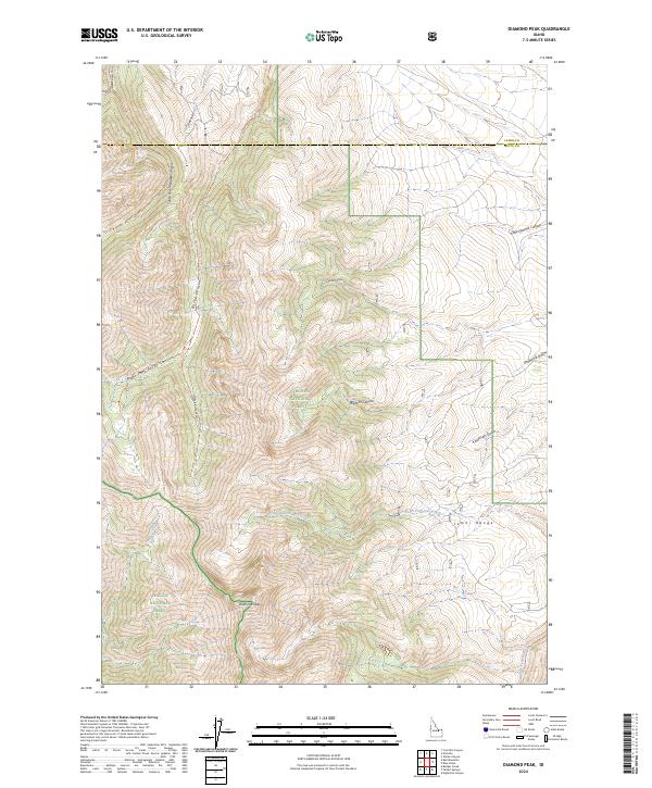 USGS Topographic Map – Diamond Peak