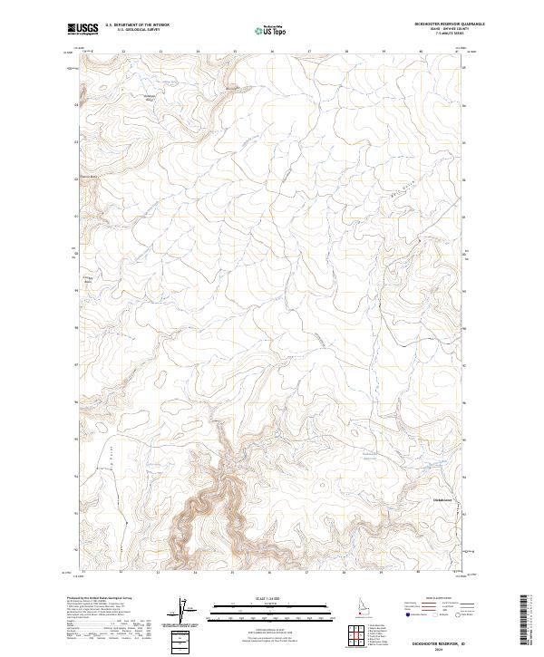 USGS Topographic Map – Dickshooter Reservoir