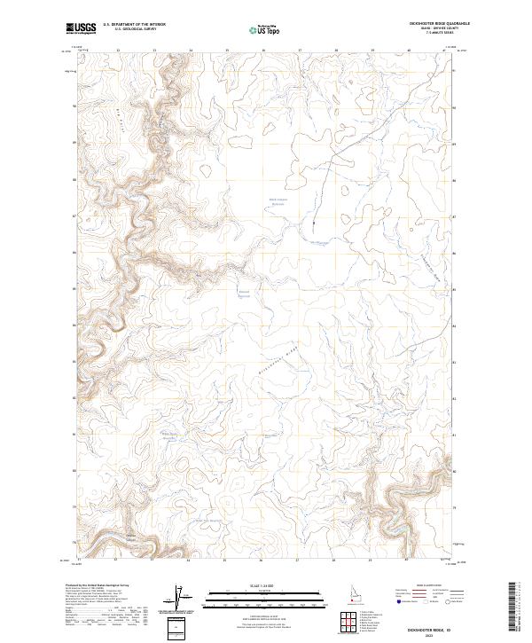 USGS Topographic Map – Dickshooter Ridge