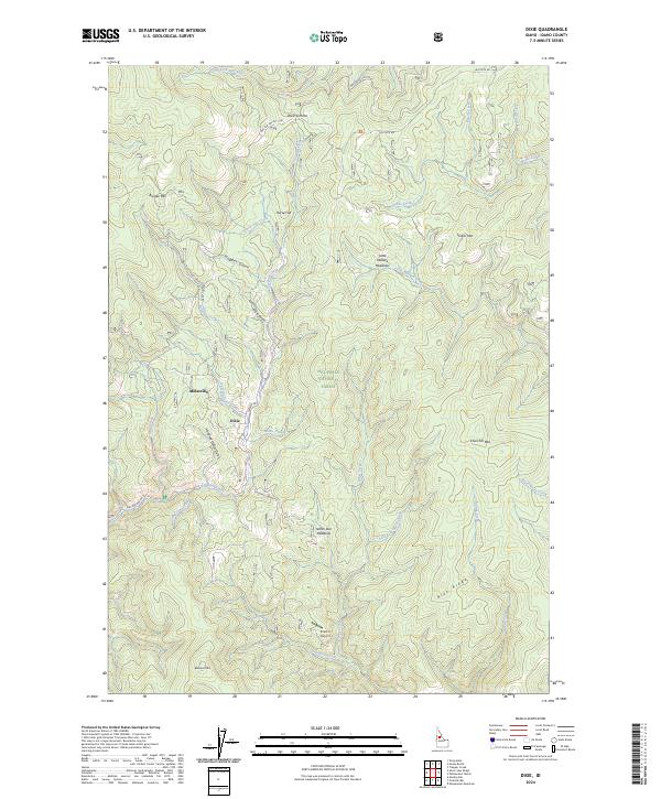 USGS Topographic Map – Dixie