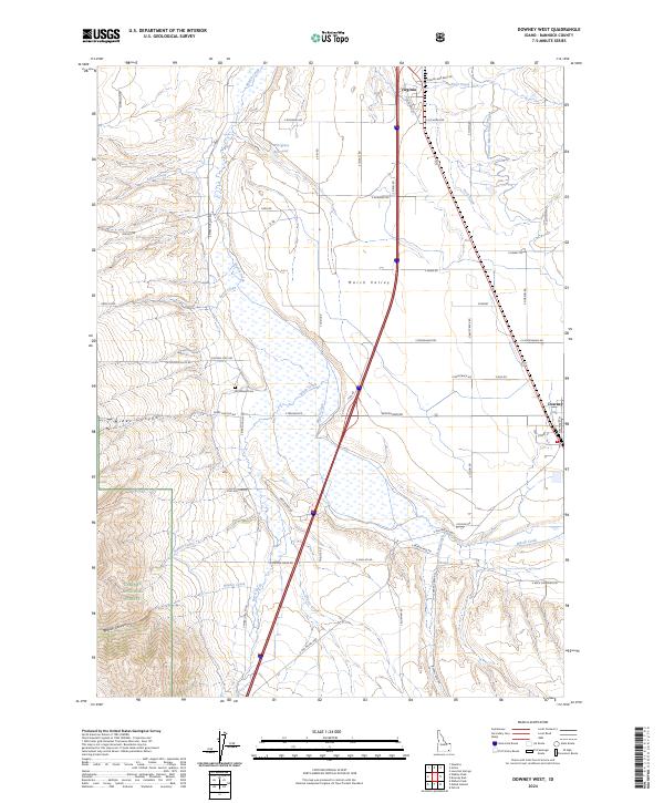 USGS Topographic Map – Downey West