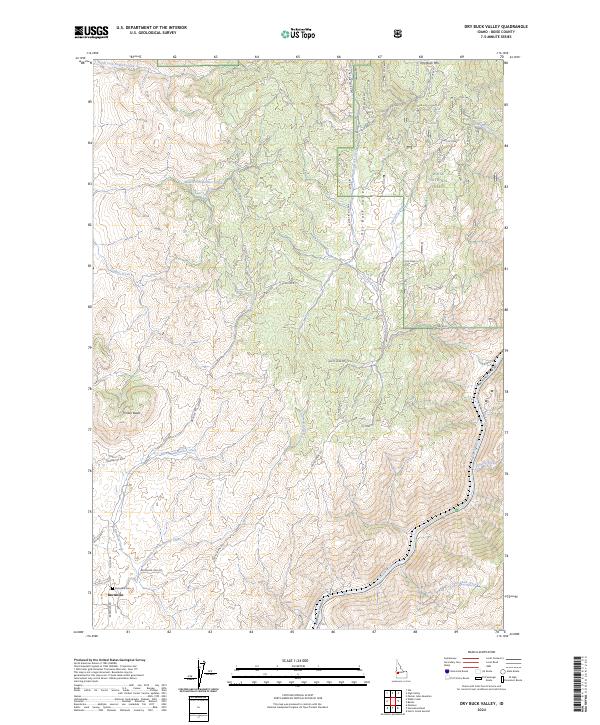USGS Topographic Map – Dry Buck Valley
