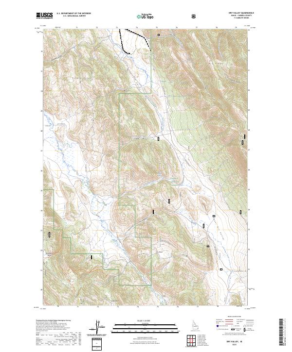 USGS Topographic Map – Dry Valley