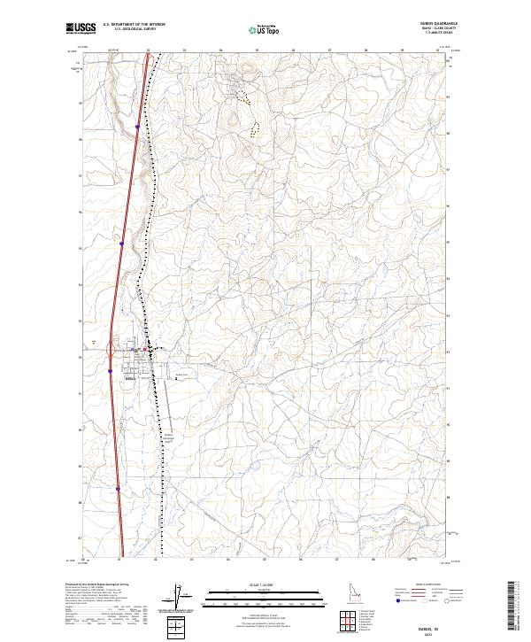 USGS Topographic Map – Dubois