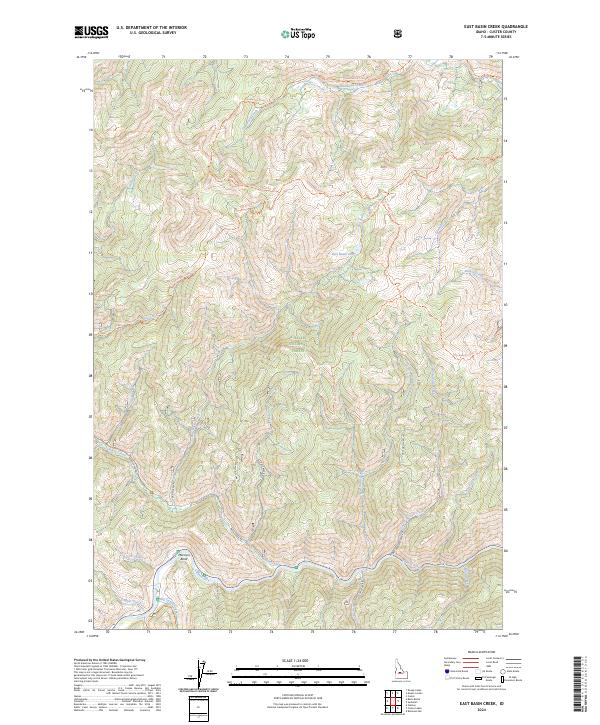 USGS Topographic Map – East Basin Creek