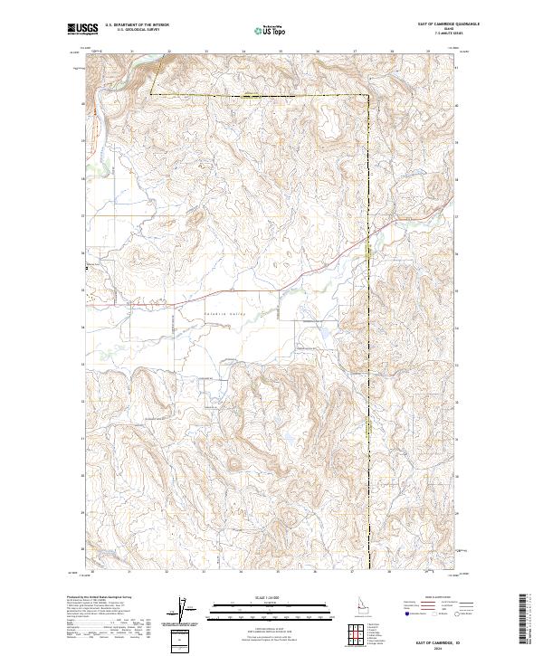 USGS Topographic Map – East of Cambridge