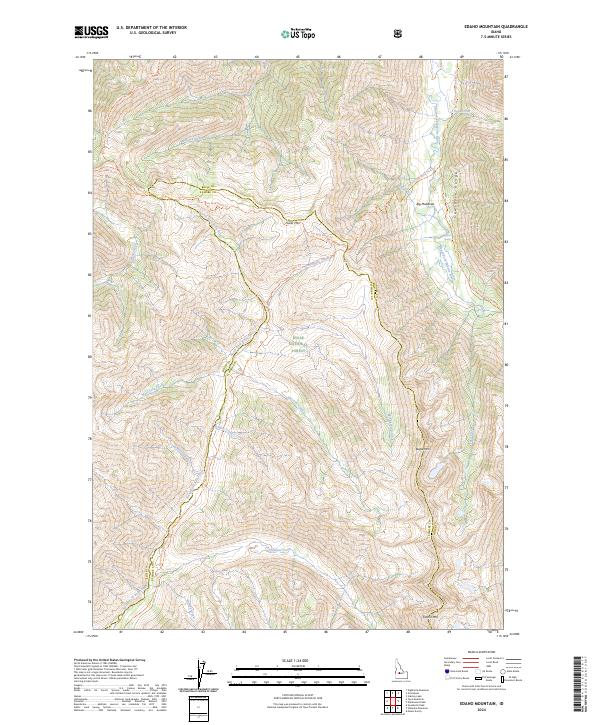 USGS Topographic Map – Edaho Mountain